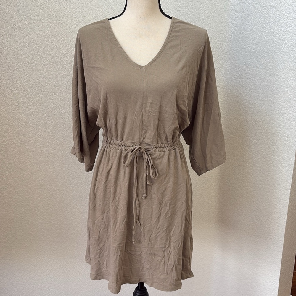 Z Supply Sydney Cotton Jersey V-Neck Dress Size Medium - Picture 3 of 7